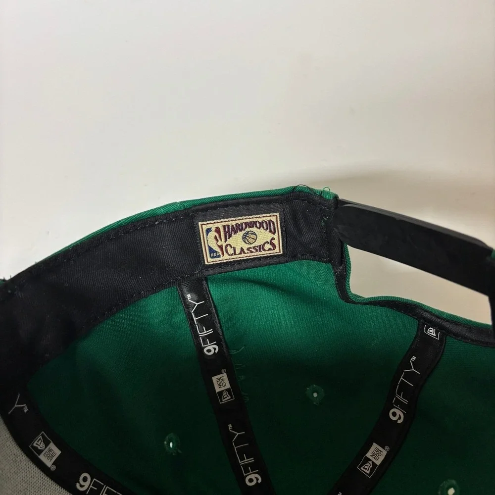 New Era Boston Celtics 9FIFTY Snapback Hat Green Black NBA Hardwood Classics